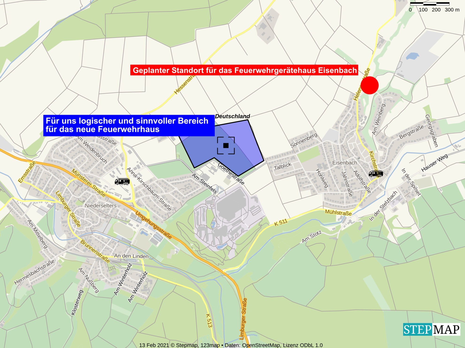 Der Standort des Feuerwehrgerätehaus Eisenbach › SPD Selters (Taunus) Der Standort des Feuerwehrgerätehaus Eisenbach › SPD Selters (Taunus)
